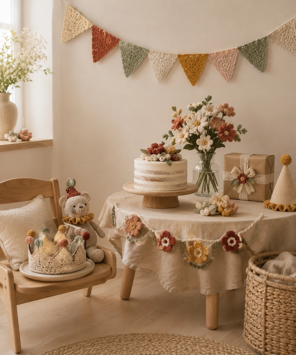 Handmade birthday corner decoration