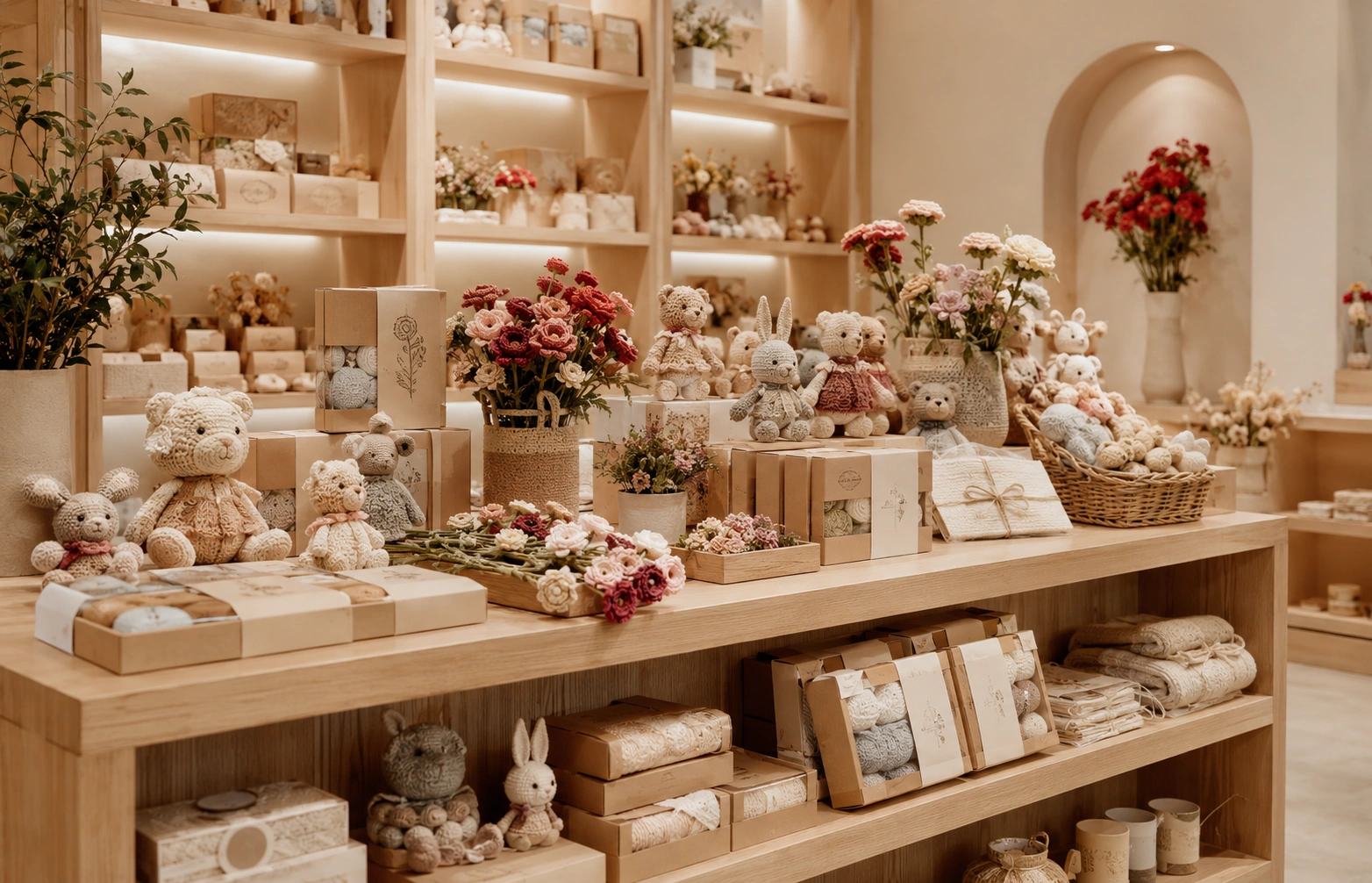 Yes.sister wholesale handmade product assortment displayed on shelves