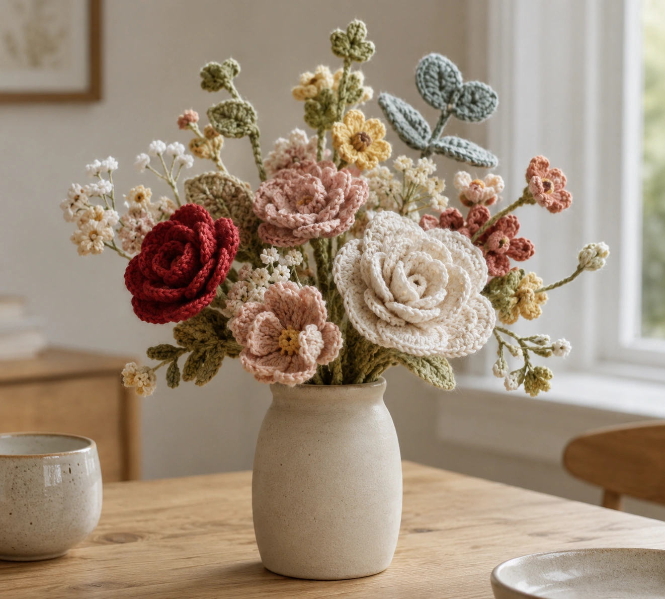 Crochet flower bouquet