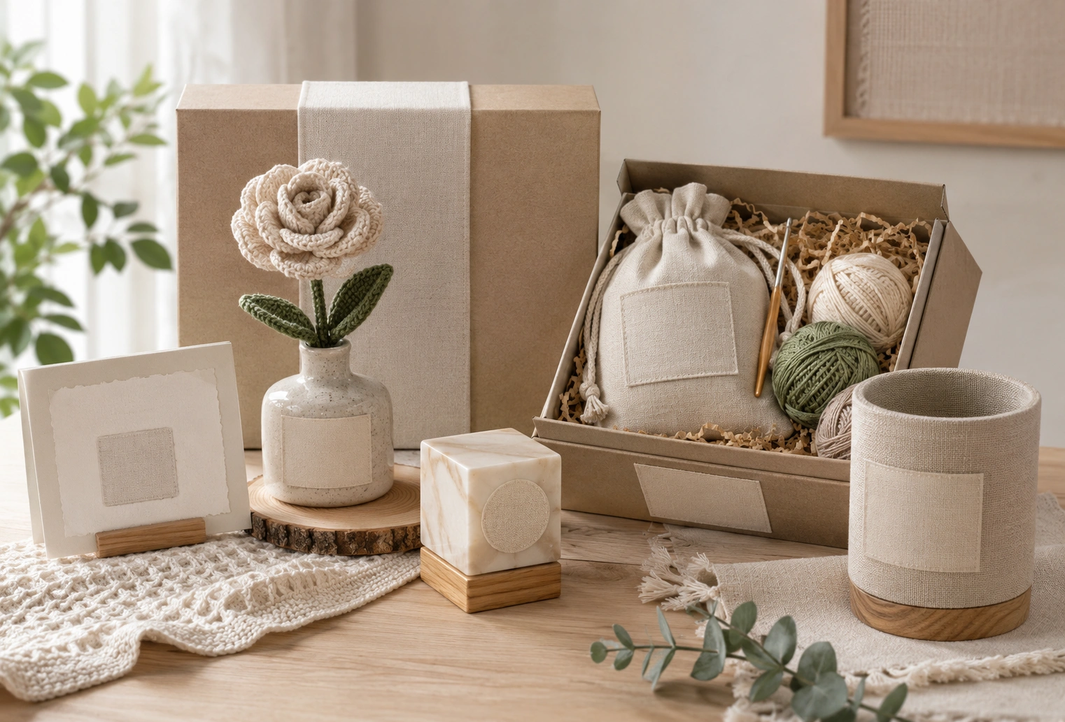 Brand identity integrated into handmade gifts