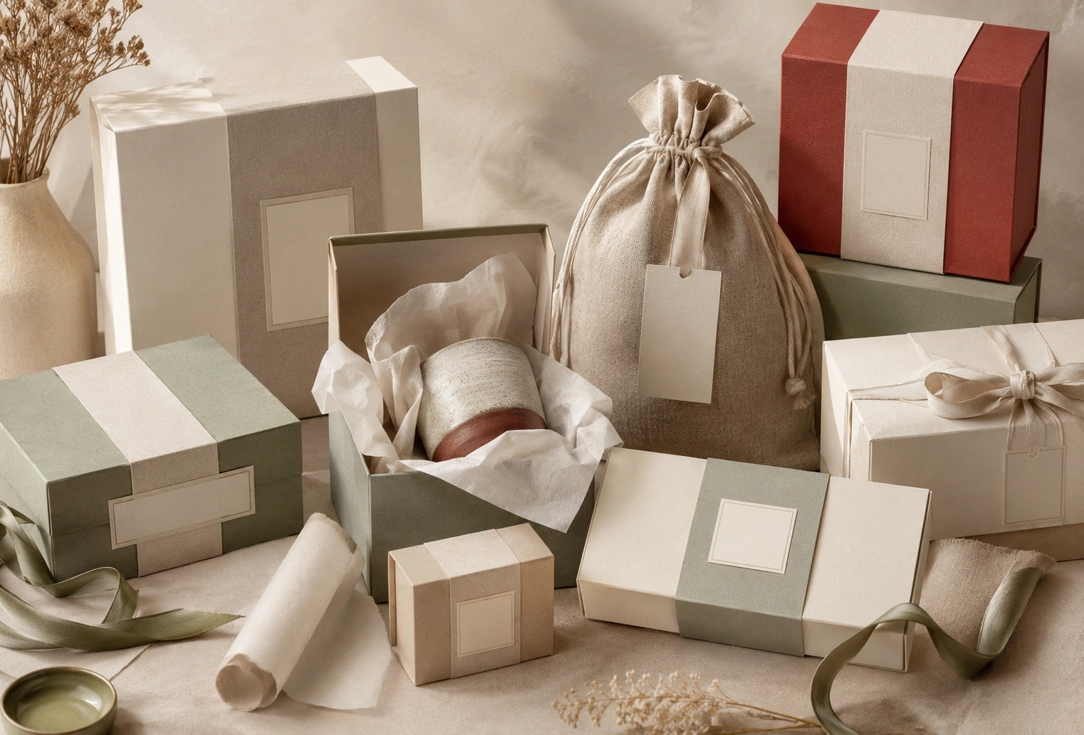Custom branded gift packaging