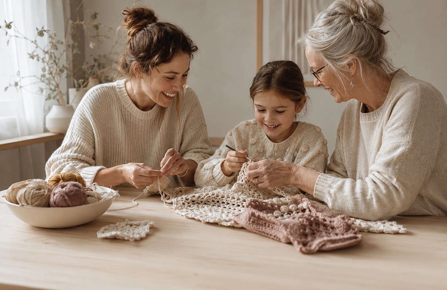 Family creating together