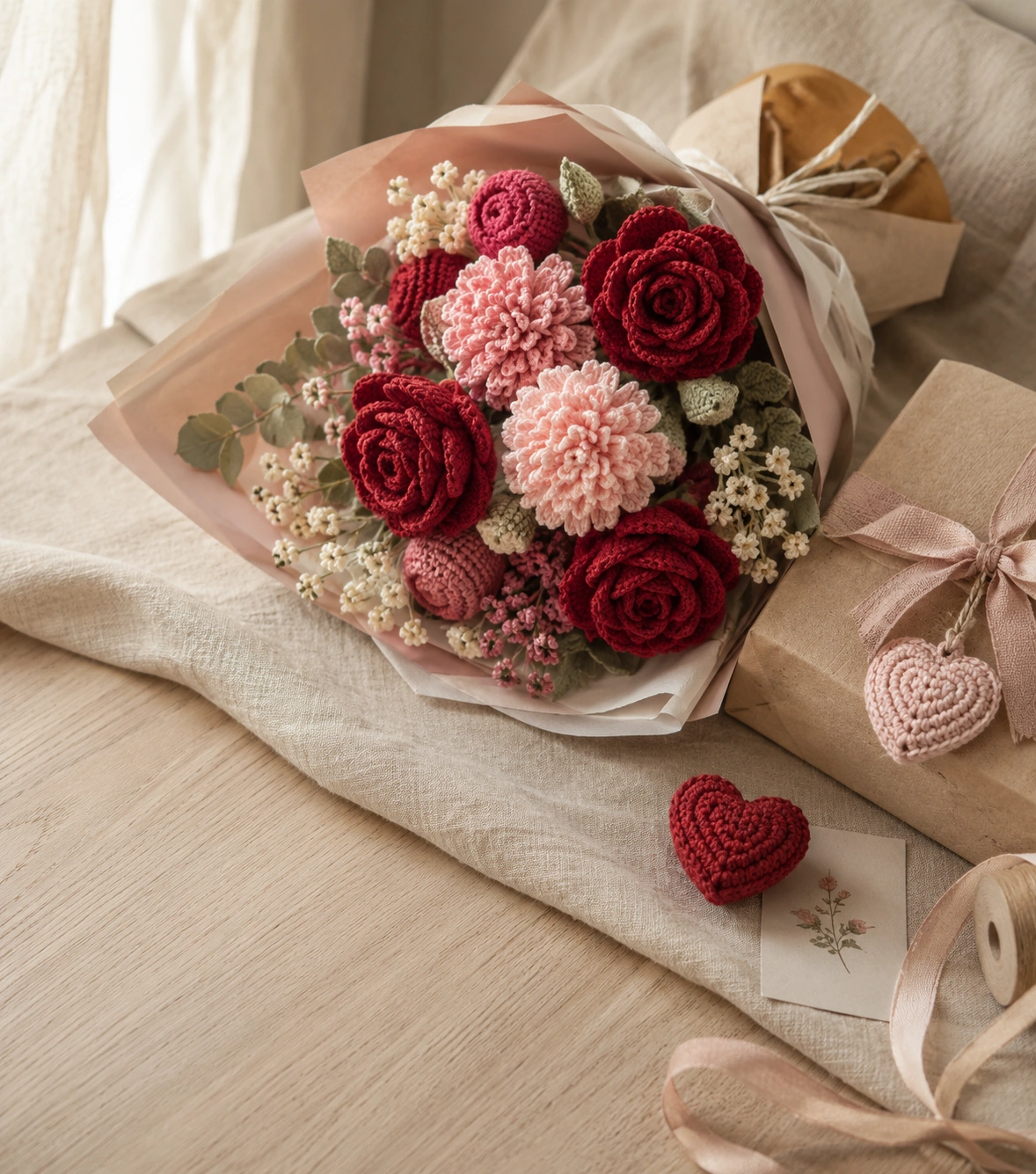 Love Collection crochet flowers