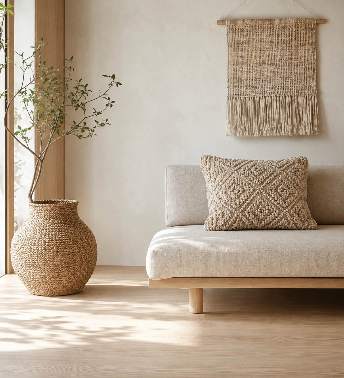 Minimal home styling with carefully selected handmade decor