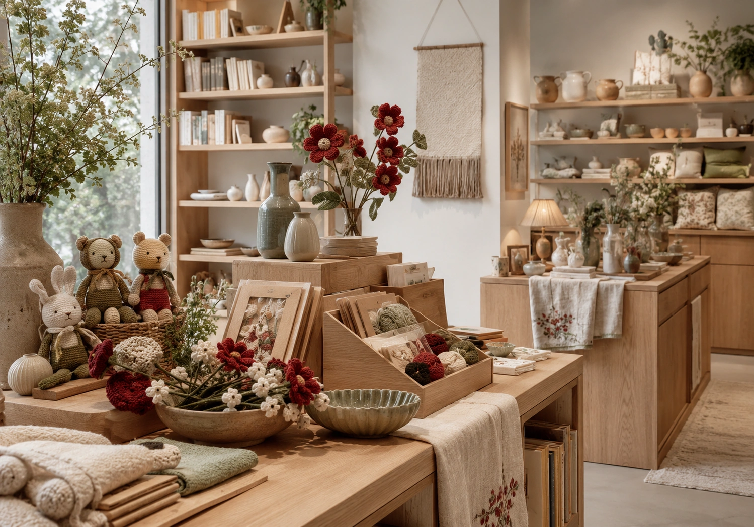 Lifestyle boutique with handmade display