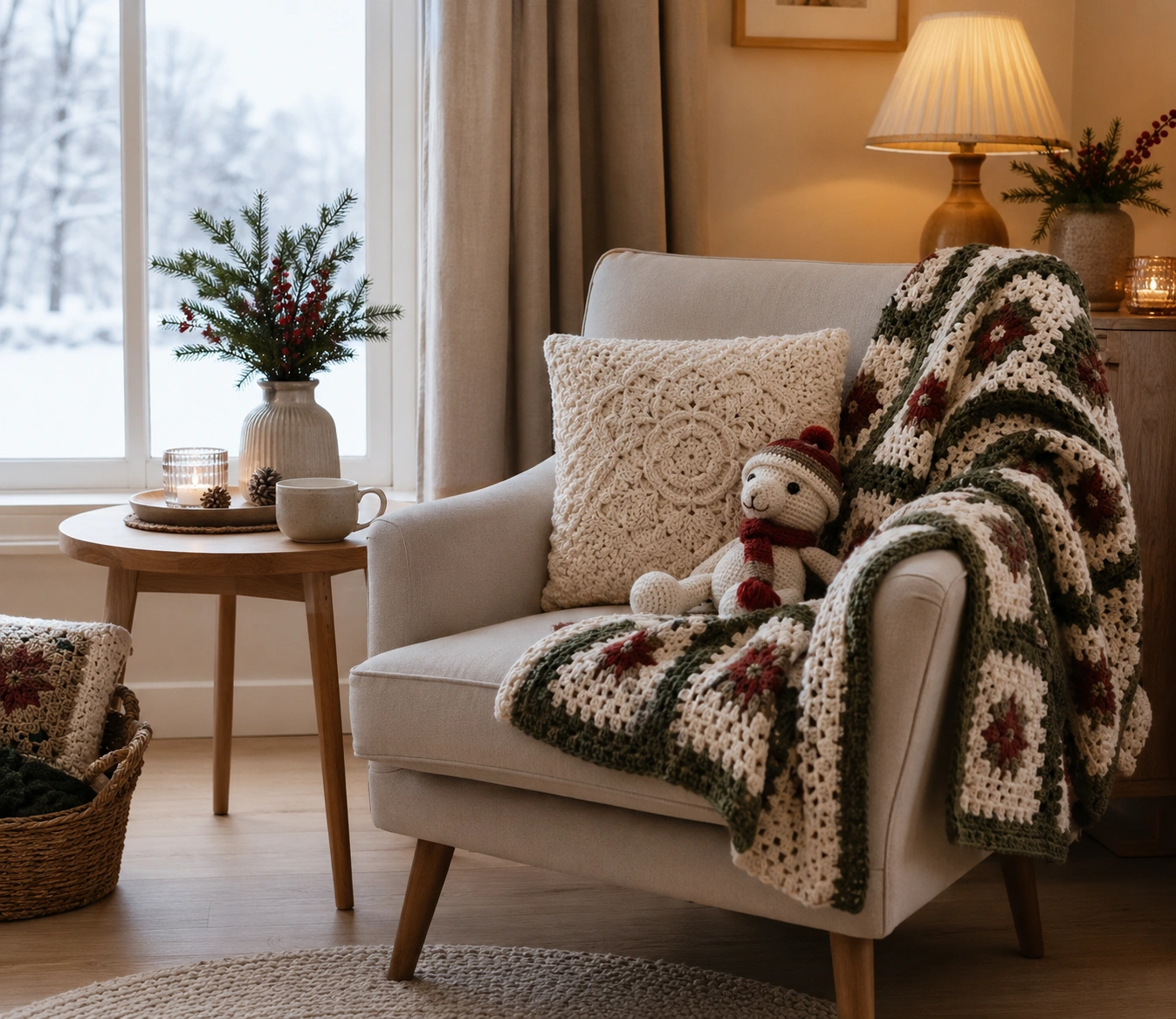 Winter handmade reading corner