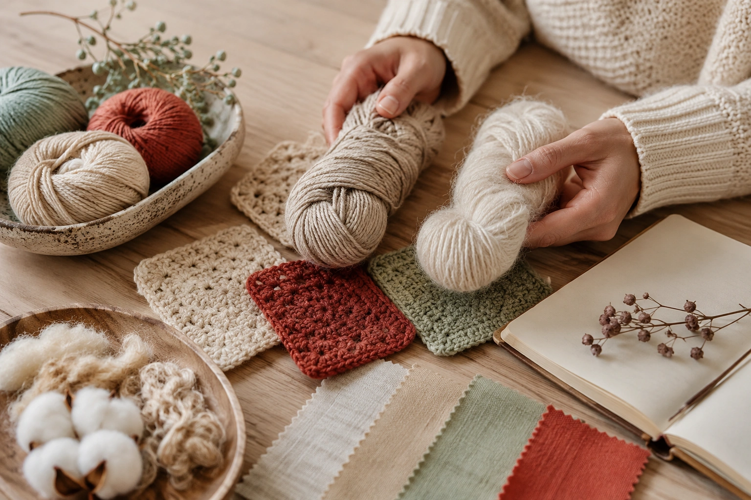 Material research and yarn selection process